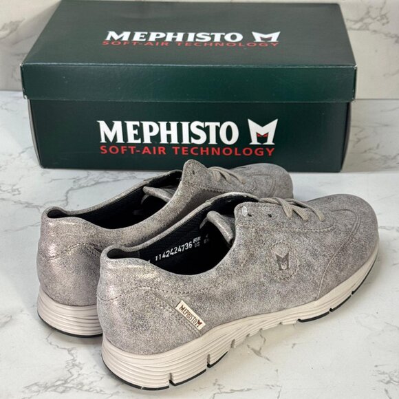 MEPHISTO Yael Soft-Air Sneaker In Dark Taupe Pipa 4665 Size 6.5 - Picture 5 of 9